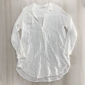 CP SHADES white tunic top blouse travel boho M